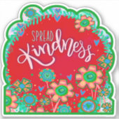 Spread Kindness ermutigend Inspirivity Sticker (Vorderseite)