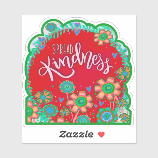 Spread Kindness ermutigend Inspirivity Sticker (Blatt)