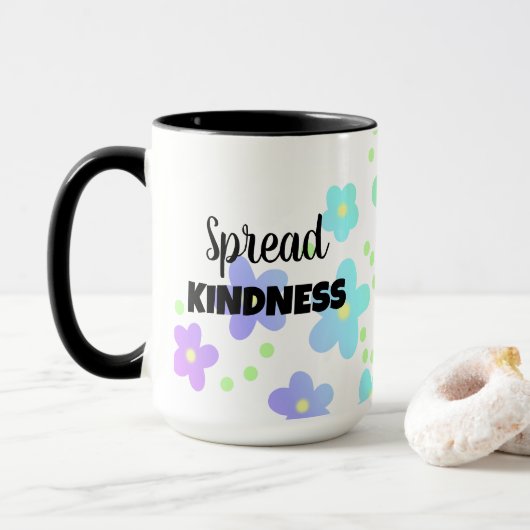 Spread Kindness Floral Tasse (Mit Donut)