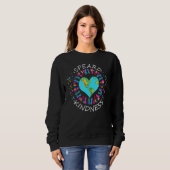Spread Kindness Handprint Positive Inspirational T Sweatshirt (Vorne ganz)