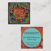 "Spread Kindness" Inspirivity Kindness Cards Quadratische Visitenkarte (Vorne/Hinten)