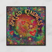 "Spread Kindness" Inspirivity Kindness Cards Quadratische Visitenkarte (Vorderseite)