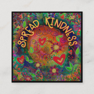 "Spread Kindness" Inspirivity Kindness Cards Quadratische Visitenkarte