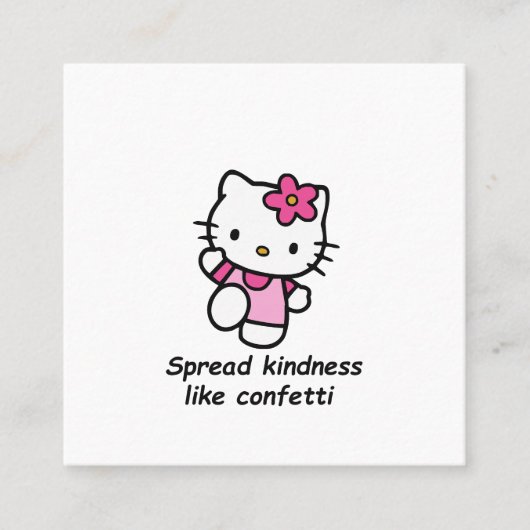 Spread Kindness Like Confetti Quadratische Visitenkarte (Vorderseite)