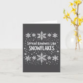 Spread Kindness Like Snowflakes Winter Funny Sayin Karte (Gelbe Blume)