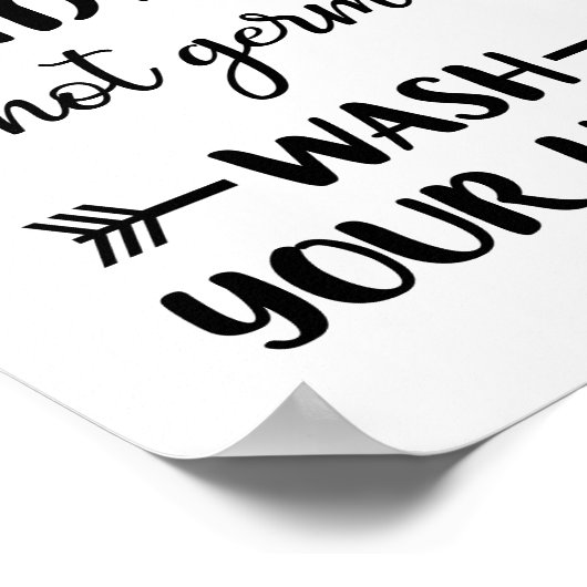 Spread Kindness nicht Keime waschen Ihre Hände Bad Poster (Ecke)