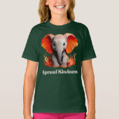 Spread Kindness Niedlich orange-rot Baby Elephant T-Shirt (Vorderseite)