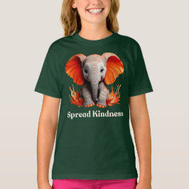 Spread Kindness Niedlich orange-rot Baby Elephant T-Shirt