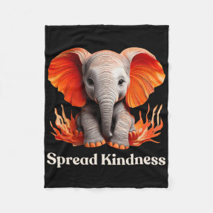 Spread Kindness Niedlich Orange-rötliche Ba Fleecedecke