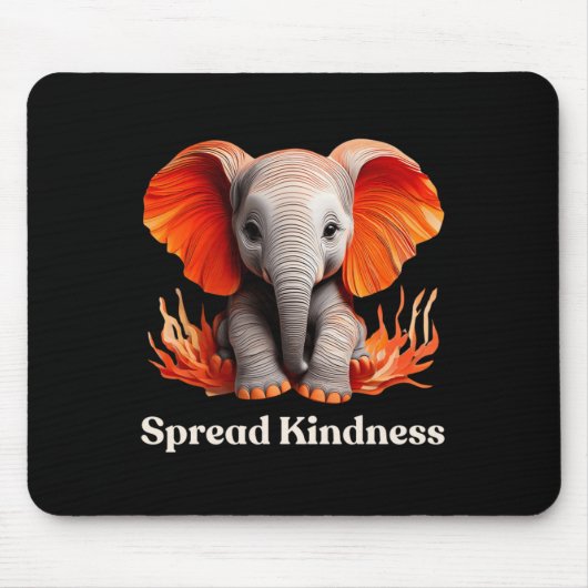 Spread Kindness Niedlich Orange-rötliche Ba Mousepad (Vorne)