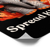 Spread Kindness Niedlich Orange-rötliche Ba Poster (Ecke)