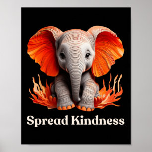 Spread Kindness Niedlich Orange-rötliche Ba Poster