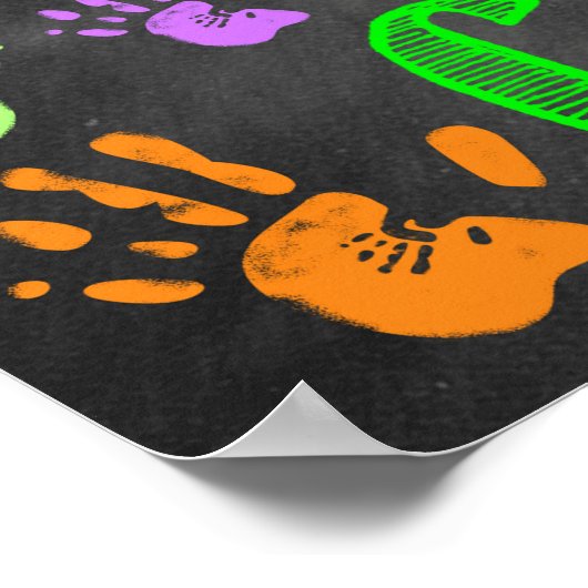 Spread Kindness Not Germs Poster (Ecke)