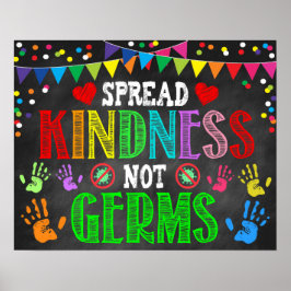 Spread Kindness Not Germs Poster