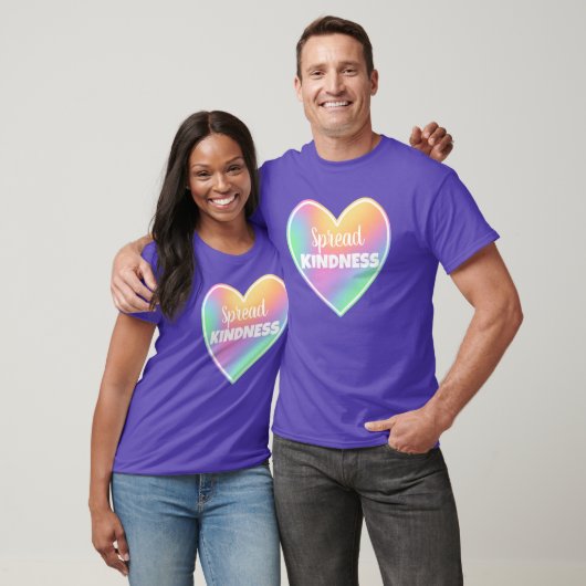Spread Kindness Pastel Rainbow Heart T-Shirt (Unisex)