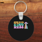 Spread Kindness Pastel Ufo Rainbow Sticker Schlüsselanhänger (Vorderseite)