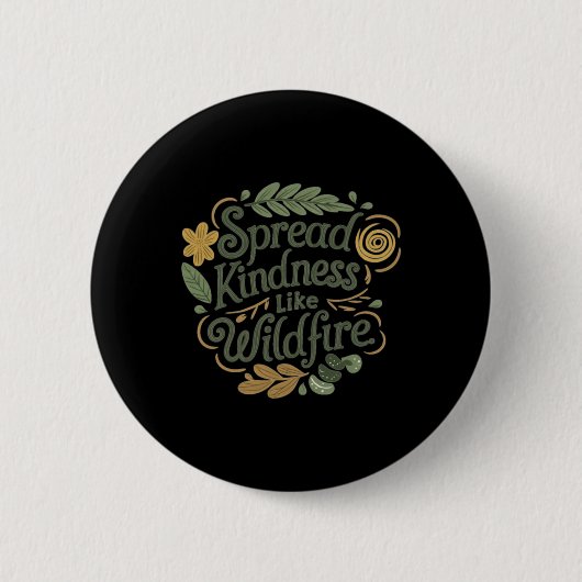 Spread Kindness - Positive Affirmation Sticker Button (Vorderseite)