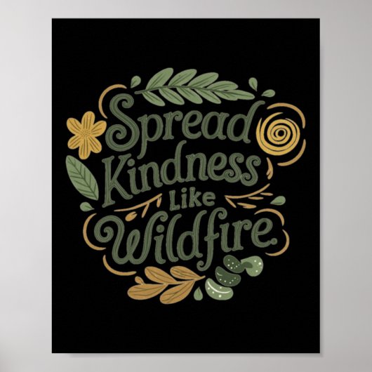 Spread Kindness - Positive Affirmation Sticker Poster (Vorne)
