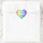 Spread Kindness Rainbow Herz-Aufkleber (Tasche)