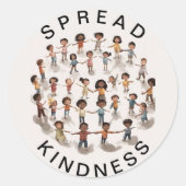 Spread Kindness Runder Aufkleber (Vorderseite)