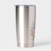 "Spread Kindness" Skeleton Peace Sign – Watercolor Thermobecher (Rechts)