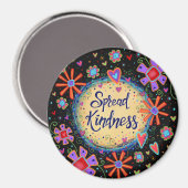 Spread Kindness Trendy Fun Floral Moderne Hübsch Magnet (Vorderseite/Rückseite)