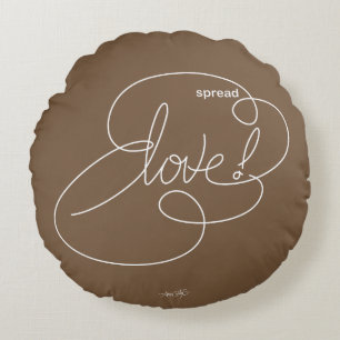 Spread-LIEBE - Bold CloudS - W Rundes Kissen