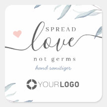 Spread Liebe Hand Sanitizer Blue Greenery Logo
