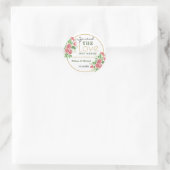 Spread-Liebe Hand Sanitizer Gastgeschenk Hochzeit Runder Aufkleber (Tasche)