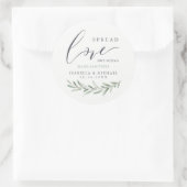 Spread Liebe Hand Sanitizer Grüne Gastgeschenk Hoc Runder Aufkleber (Tasche)