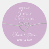 Spread-Liebe-Hochzeit Runder Aufkleber (Vorderseite)