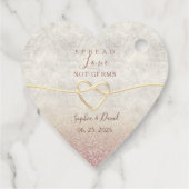 Spread-Liebe Nicht Germs Gastgeschenk Hochzeit Tag Geschenkanhänger (Rückseite)