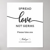 Spread-Liebe nicht Germs Hand Sanitizer Favoriten  Poster (Vorne)