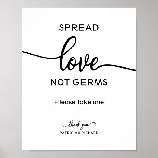 Spread-Liebe nicht Germs Hand Sanitizer Favoriten  Poster (Vorne)
