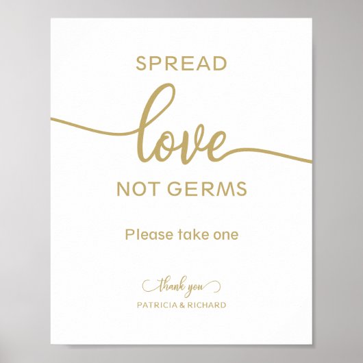 Spread-Liebe nicht Germs Hand Sanitizer Favoriten Poster (Vorne)