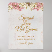 Spread-Liebe nicht Germs Pink Orchids Skript Hochz Poster (Vorne)
