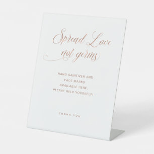 Spread-Liebe Nicht Germs Rose Gold Typografie Hoch Sockelschild