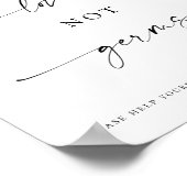 Spread-Liebe nicht Germs Sanitizer-Station Hochzei Poster (Ecke)