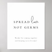 Spread-Liebe nicht Germs Sanitizer-Station Hochzei Poster (Vorne)