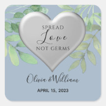 Spread-Liebe nicht Germs Wedding Square Sticker