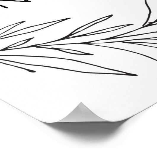 Spread-Liebe nicht Keime Hand gezogen Branchenkopf Poster (Ecke)