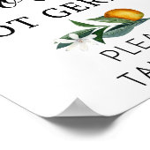 Spread-Liebe nicht Keime-Zeichen mit Orange Poster (Ecke)