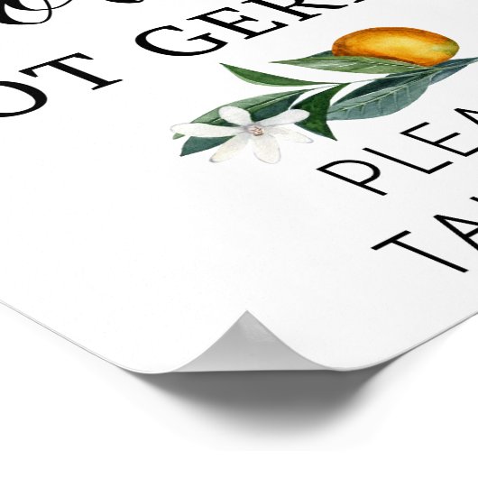 Spread-Liebe nicht Keime-Zeichen mit Orange Poster (Ecke)