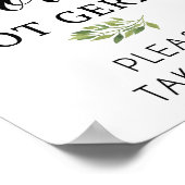 Spread-Liebe, nicht Keime-Zeichen Poster (Ecke)