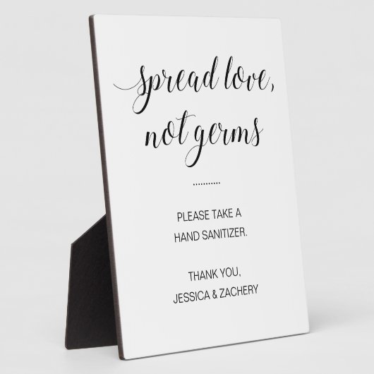 Spread-Liebe nicht keimt Hand-Sanitäter bei Hochze Fotoplatte (Seite)