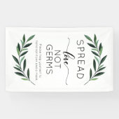 Spread Liebe Not Germs Watercolor Green Banner (Horizontal)