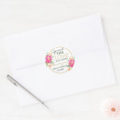 Spread Liebe Sanitizer Floral Wedding Vielen Dank Runder Aufkleber (Umschlag)