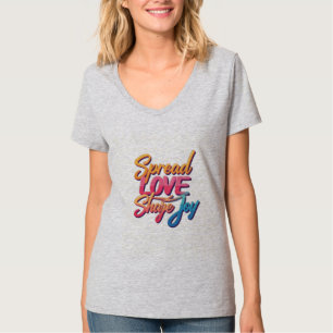 "Spread Liebe, Share Joy" motivierend Wörter T-Shi T-Shirt