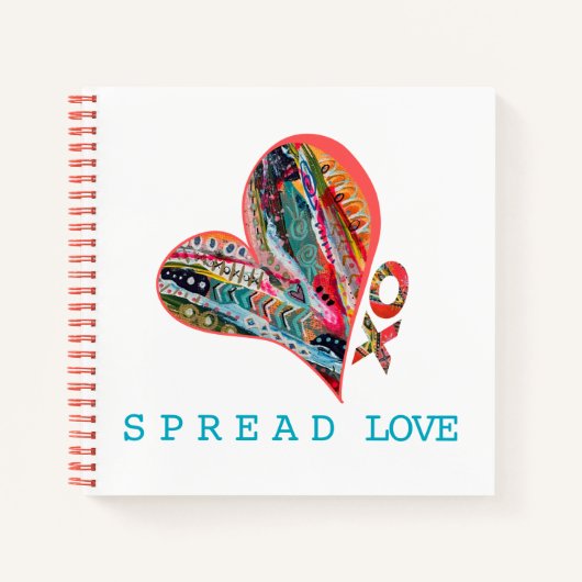 Spread Love Original ART sketchbook Notizblock (Vorderseite)