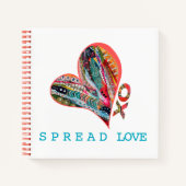 Spread Love Original ART Skizzenbuch Notizblock (Vorderseite)